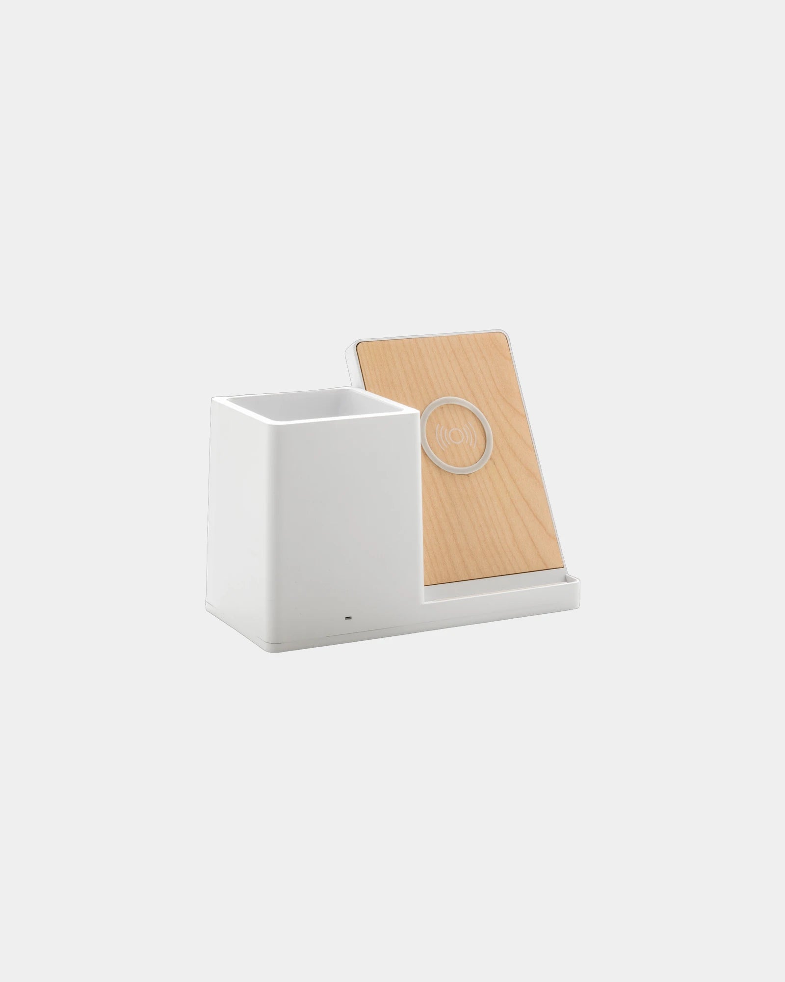 Caricatore wireless 10W porta-penna Ontario da personalizzare - Bianco