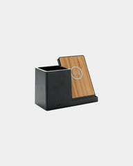 Caricatore wireless 10W porta-penna Ontario da personalizzare - Nero