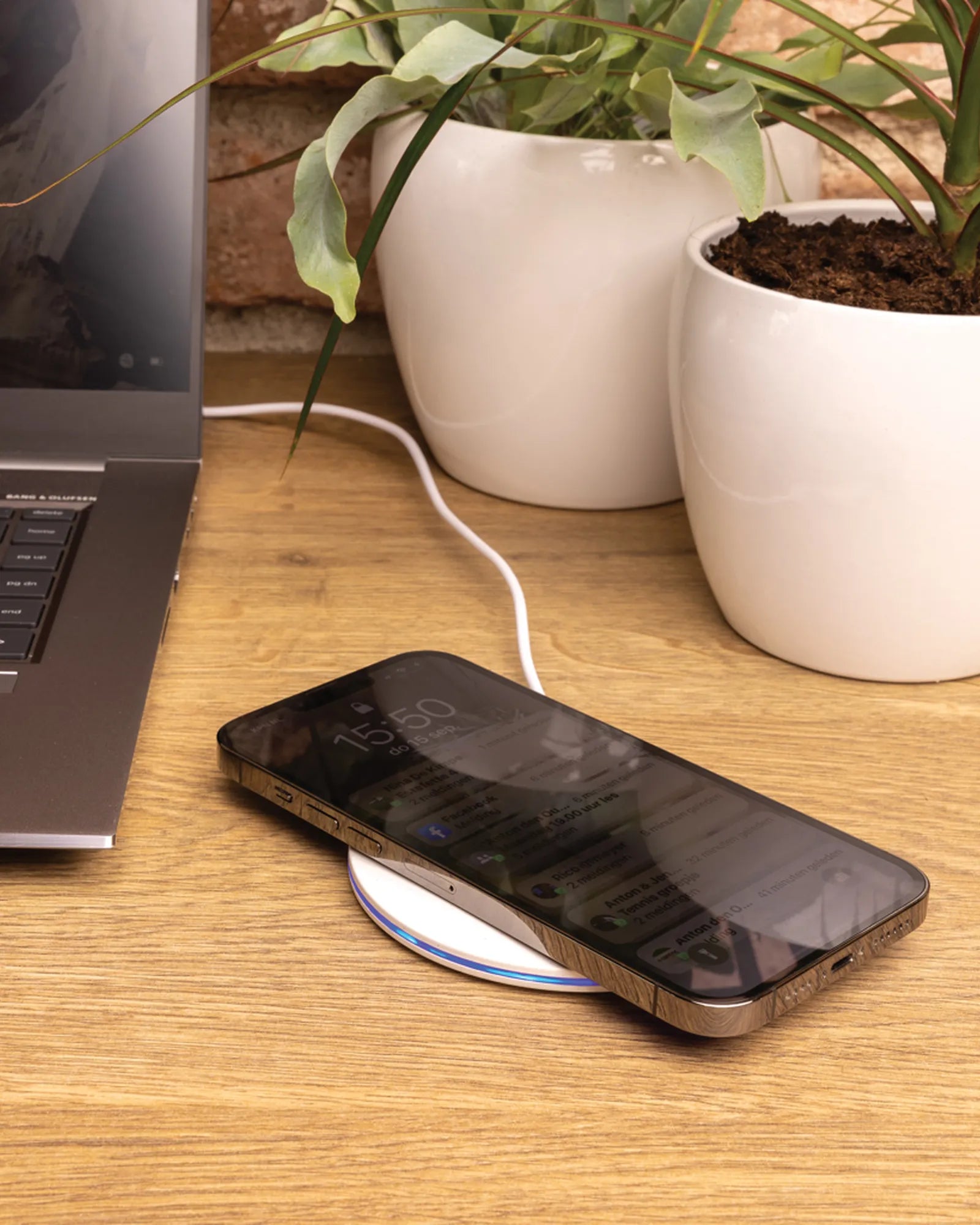Caricatore wireless riciclato RCS 15W da personalizzare - 5