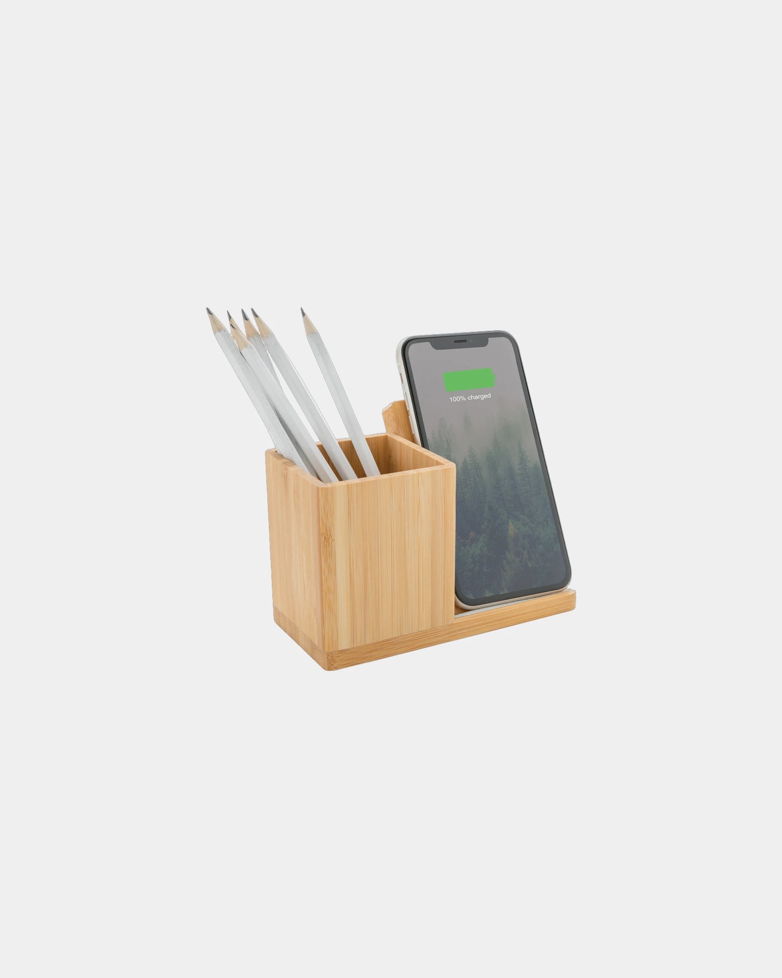 Caricatore wireless bambù FSC Calgary da personalizzare - 1