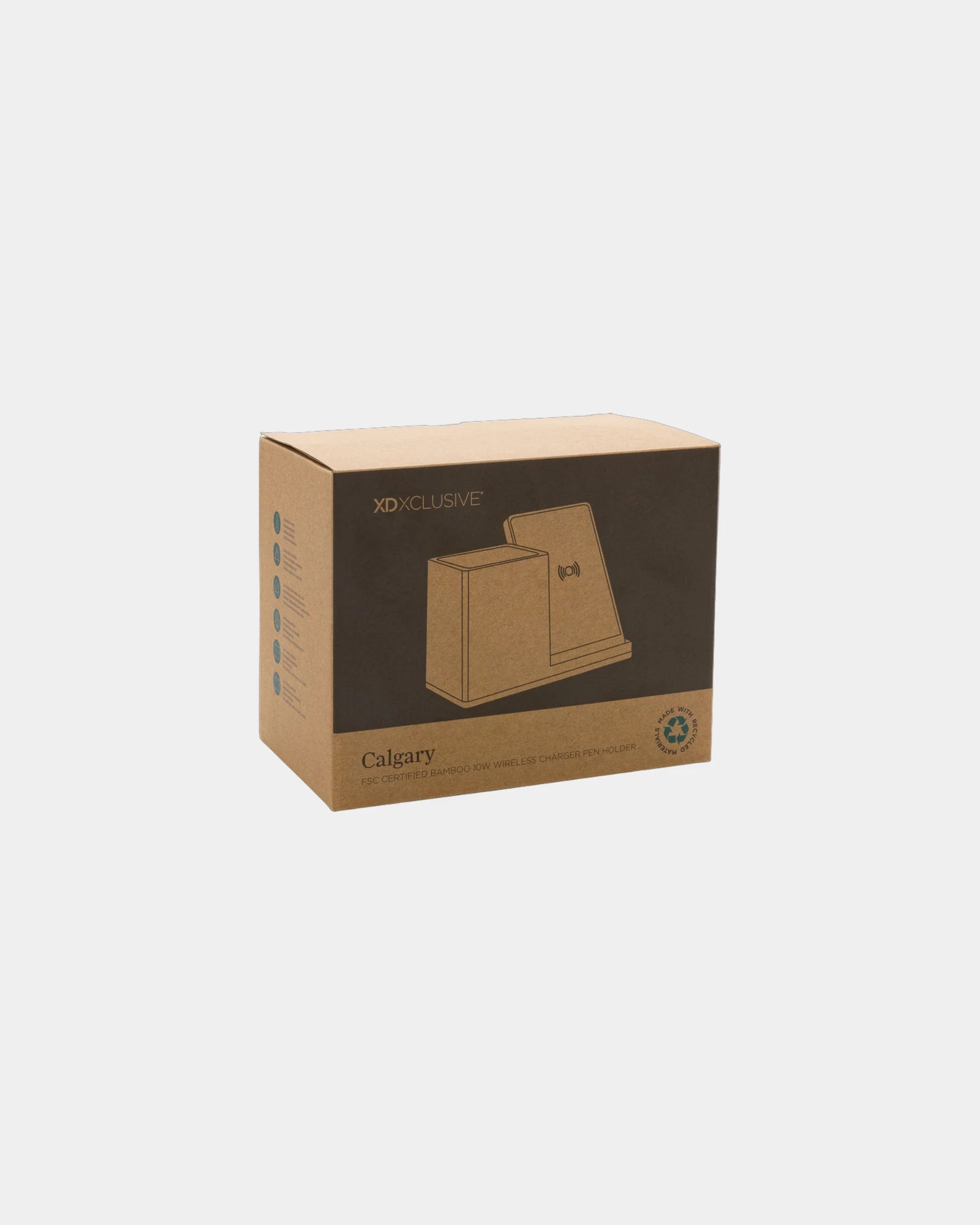 Caricatore wireless bambù FSC Calgary da personalizzare - 3