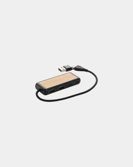 Hub USB riciclato bambù RCS Link da personalizzare - Nero