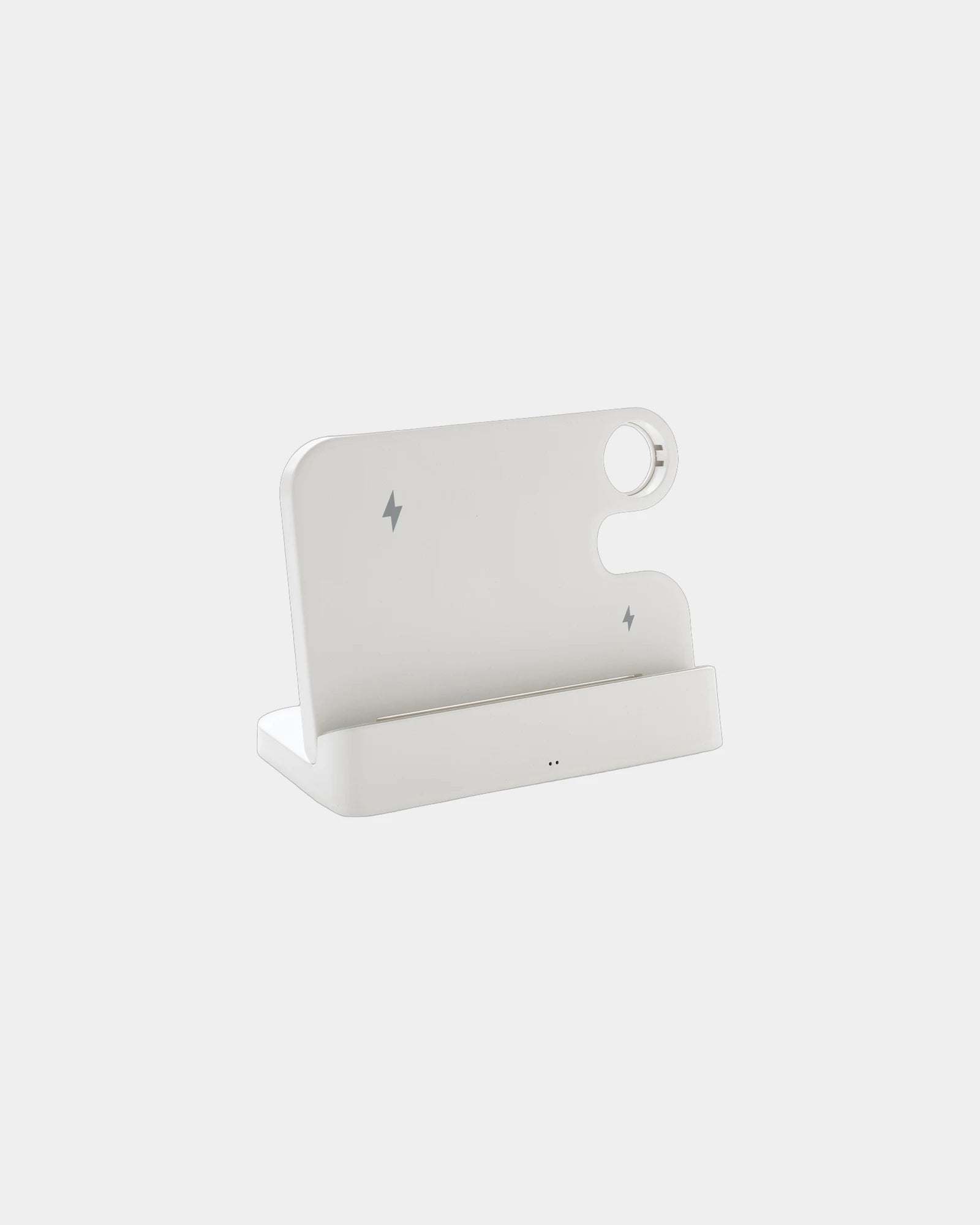 Caricatore wireless doppio 15W plastica riciclata da personalizzare - Bianco