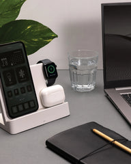 Caricatore wireless doppio 15W plastica riciclata da personalizzare - 3