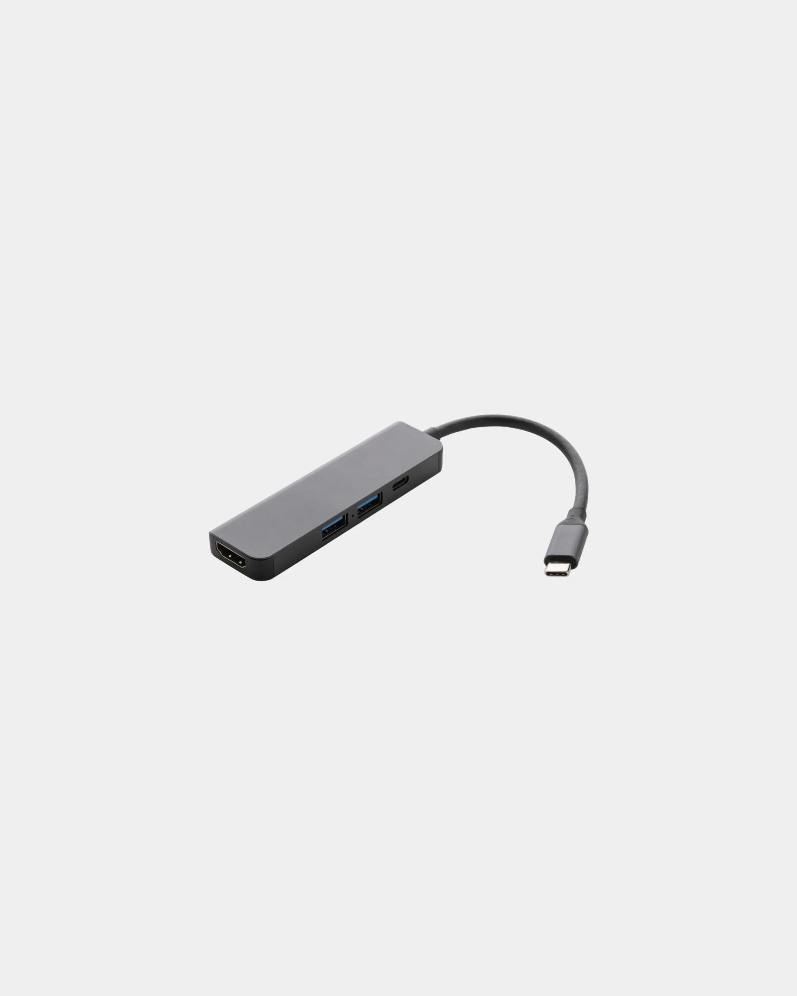 Hub HDMI alluminio riciclato RCS da personalizzare - Grigio