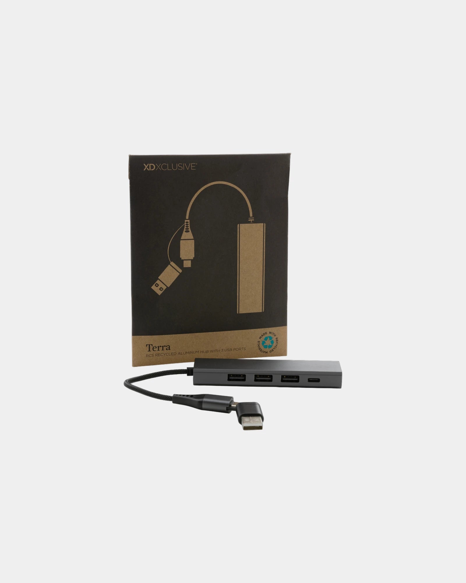 Hub USB 3 porte alluminio riciclato da personalizzare - 2