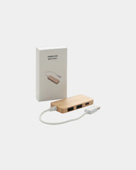Hub USB bambù con porta type C da personalizzare - 2