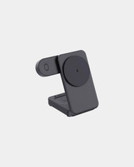 Caricatore wireless 3 in 1 riciclato Arcadia da personalizzare - Nero