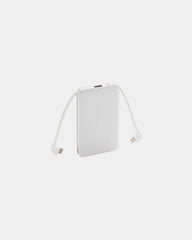 Power bank 5000 mAh con cavi integrati da personalizzare - Bianco
