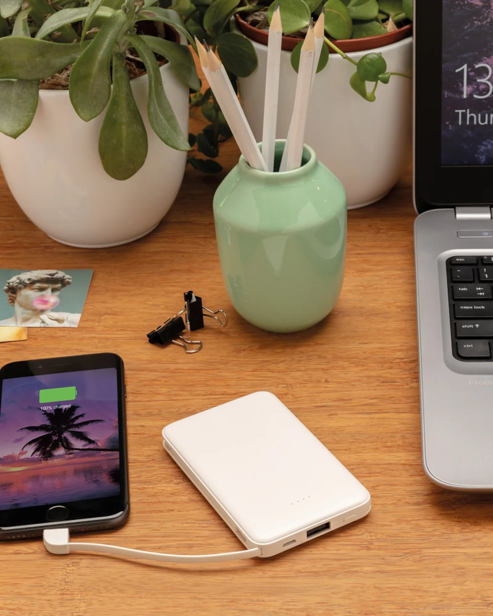 Power bank 5000 mAh con cavi integrati da personalizzare - 16
