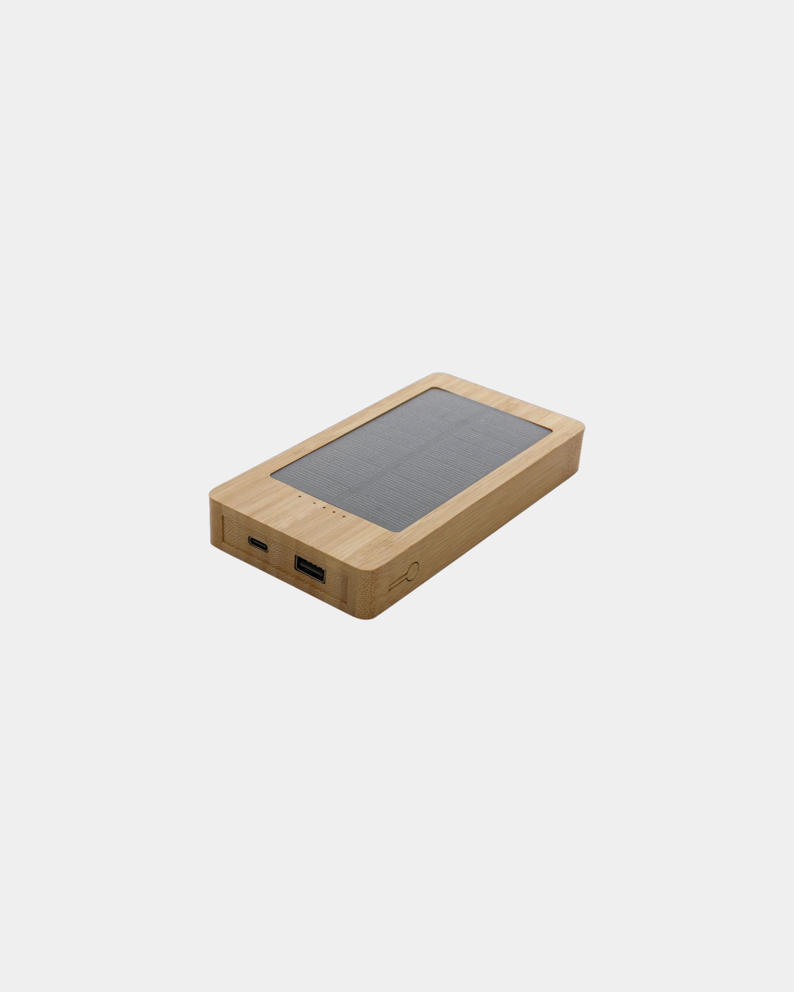 Power bank solare bambù FSC 10.000 mAh da personalizzare - Marrone