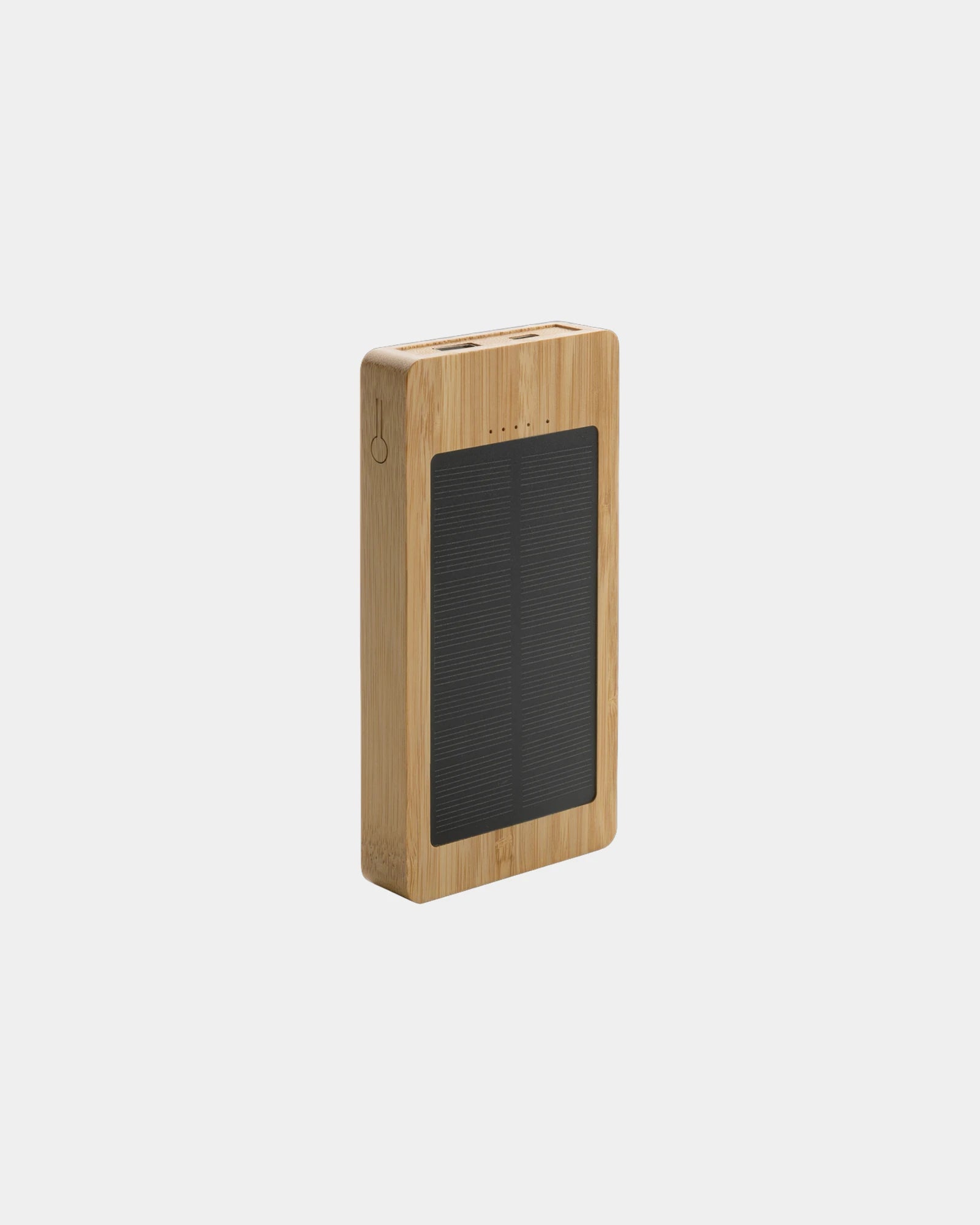 Power bank solare bambù FSC 10.000 mAh da personalizzare - 2