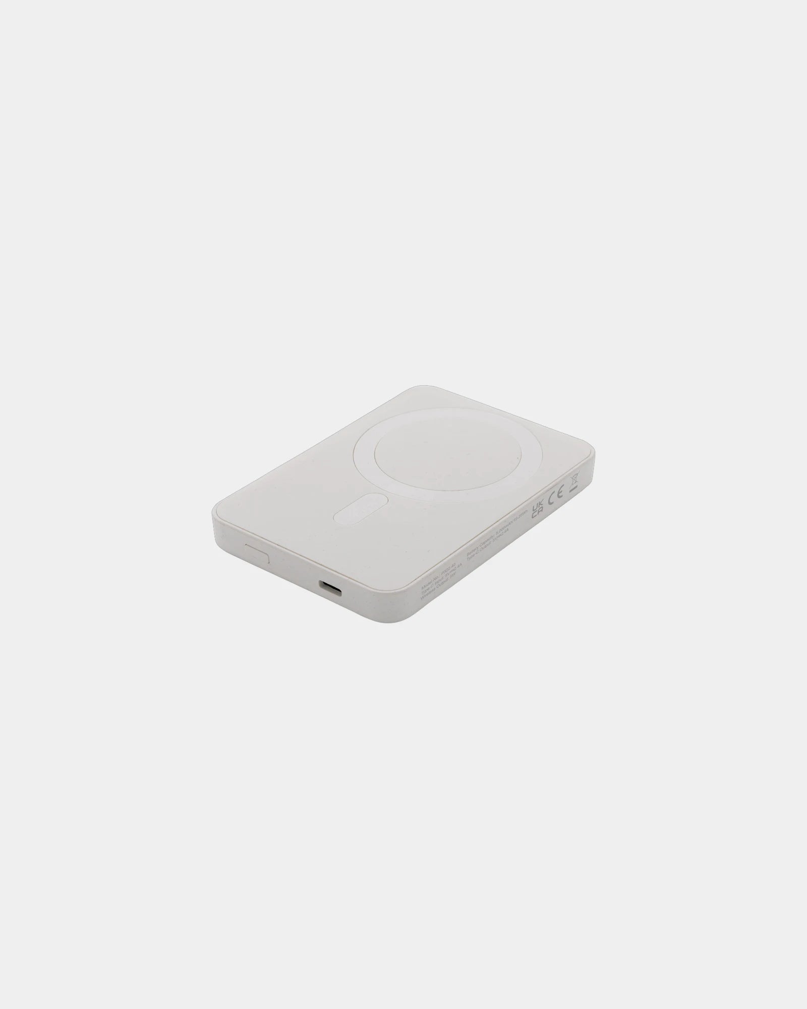 Power bank magnetico riciclato RCS 5000mAh da personalizzare - Bianco