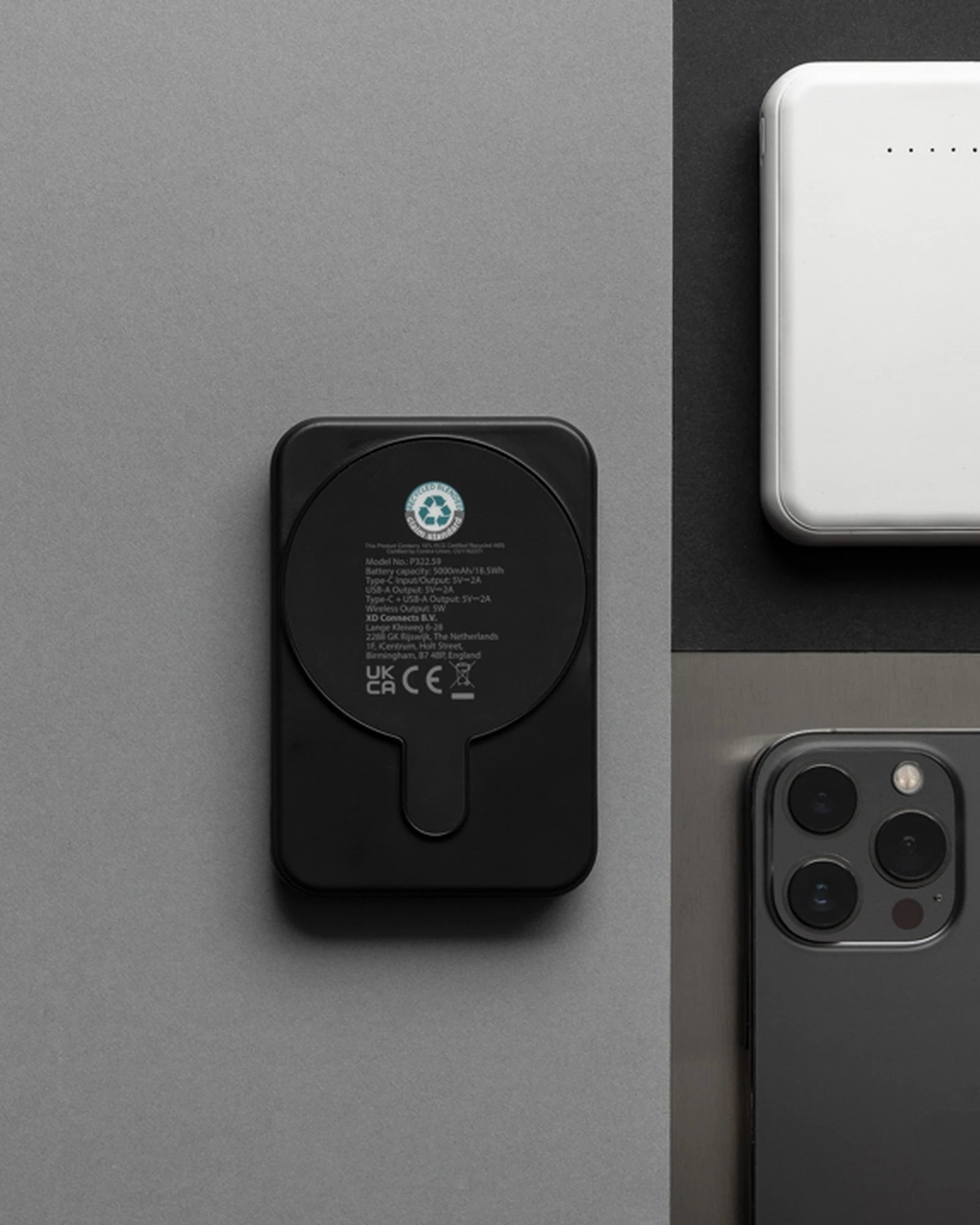 Power bank riciclato RCS 5000mAh wireless da personalizzare - 8