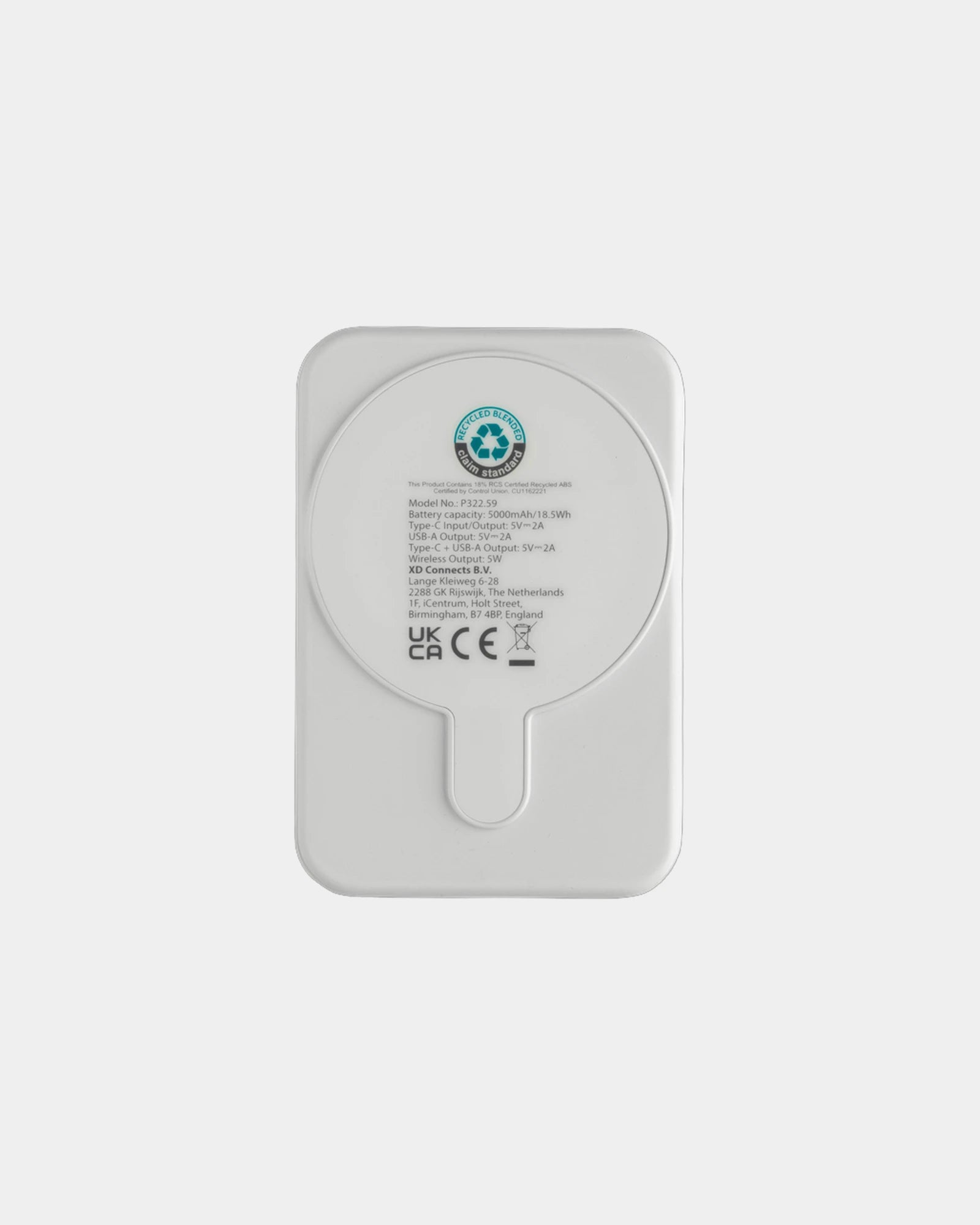 Power bank riciclato RCS 5000mAh wireless da personalizzare - 12