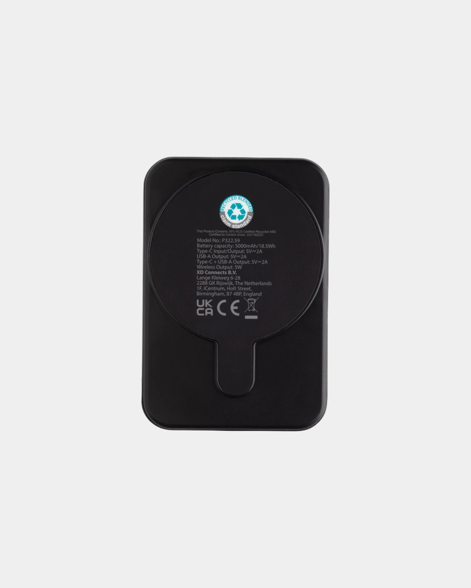Power bank riciclato RCS 5000mAh wireless da personalizzare - 4