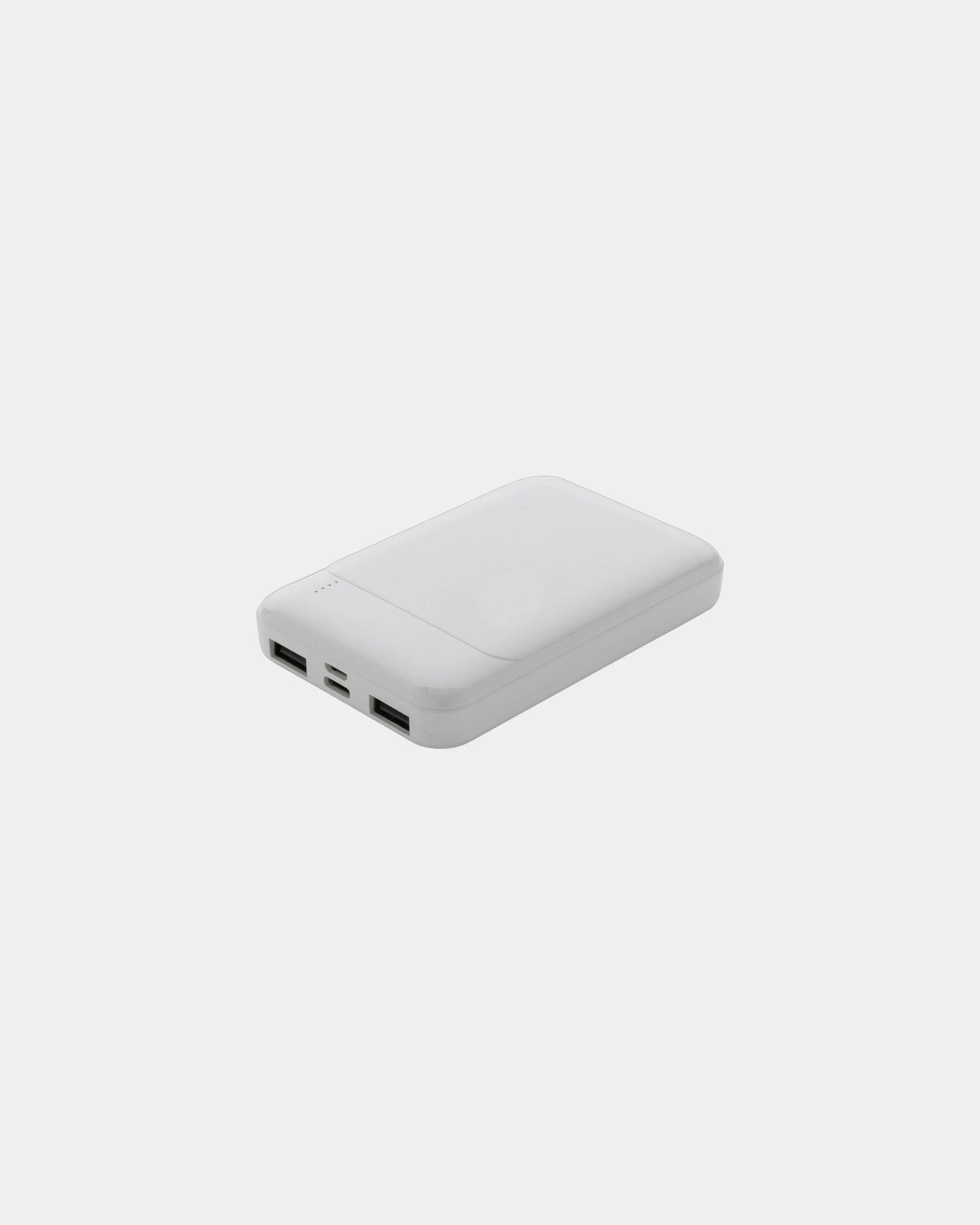 Power bank plastica riciclata RCS 5000 mAh da personalizzare - Bianco