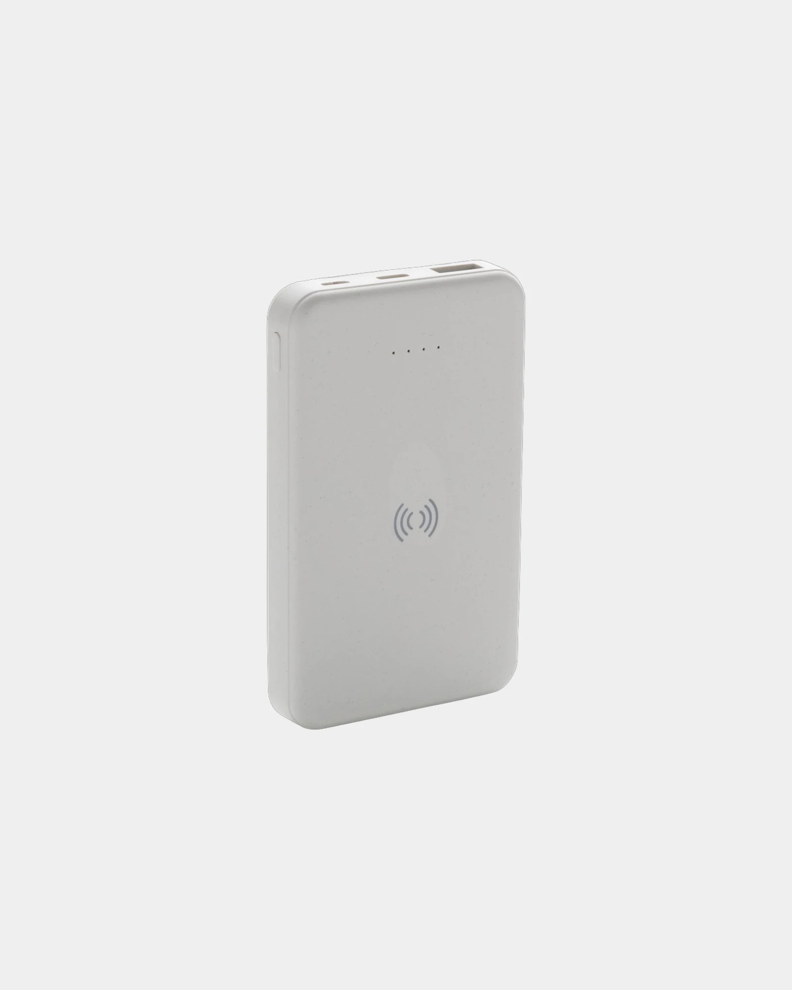 Power bank plastica riciclata RCS 5000 mAh da personalizzare - Bianco