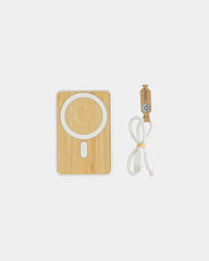 Power bank bambù RCS 5000mAh Zen da personalizzare - Bianco
