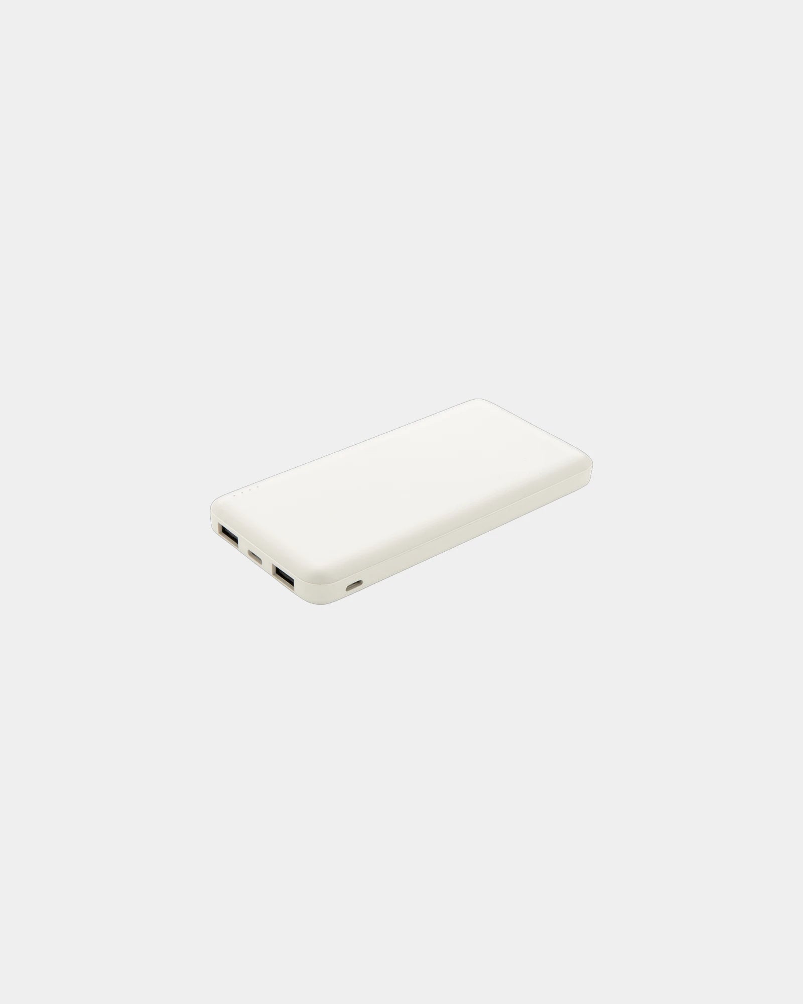 Power bank tascabile 10.000 mAh doppia USB da personalizzare - Bianco