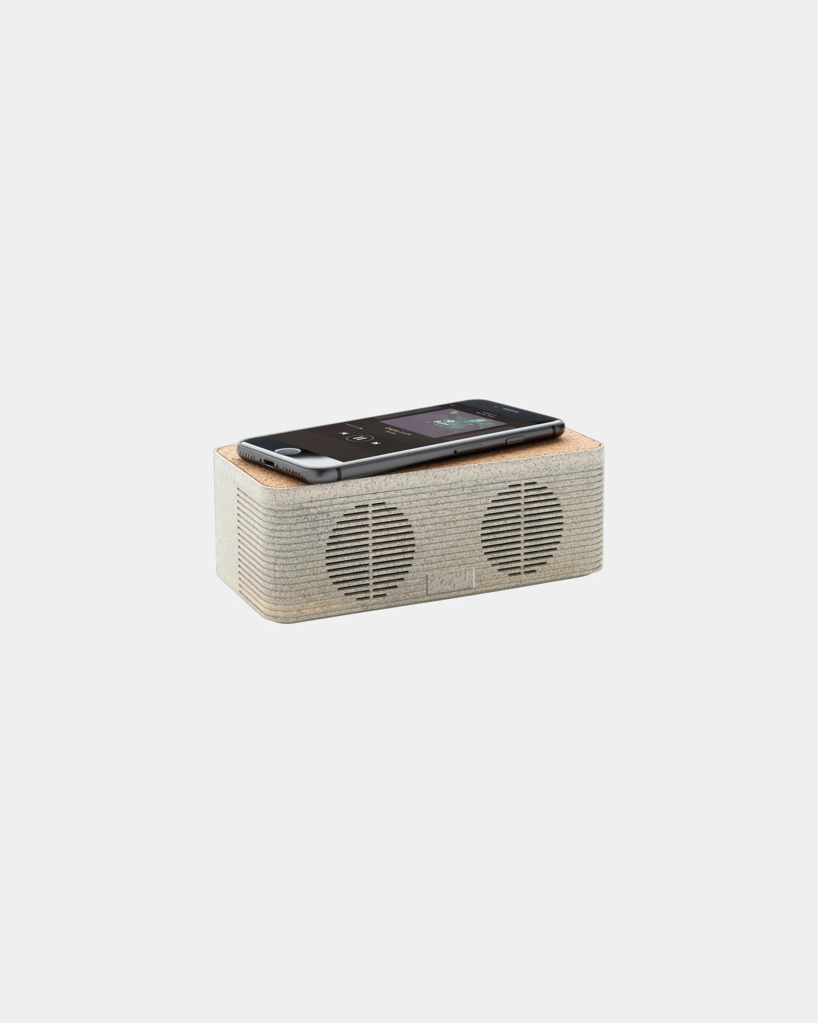 Speaker fibra di paglia caricatore wireless da personalizzare - 1