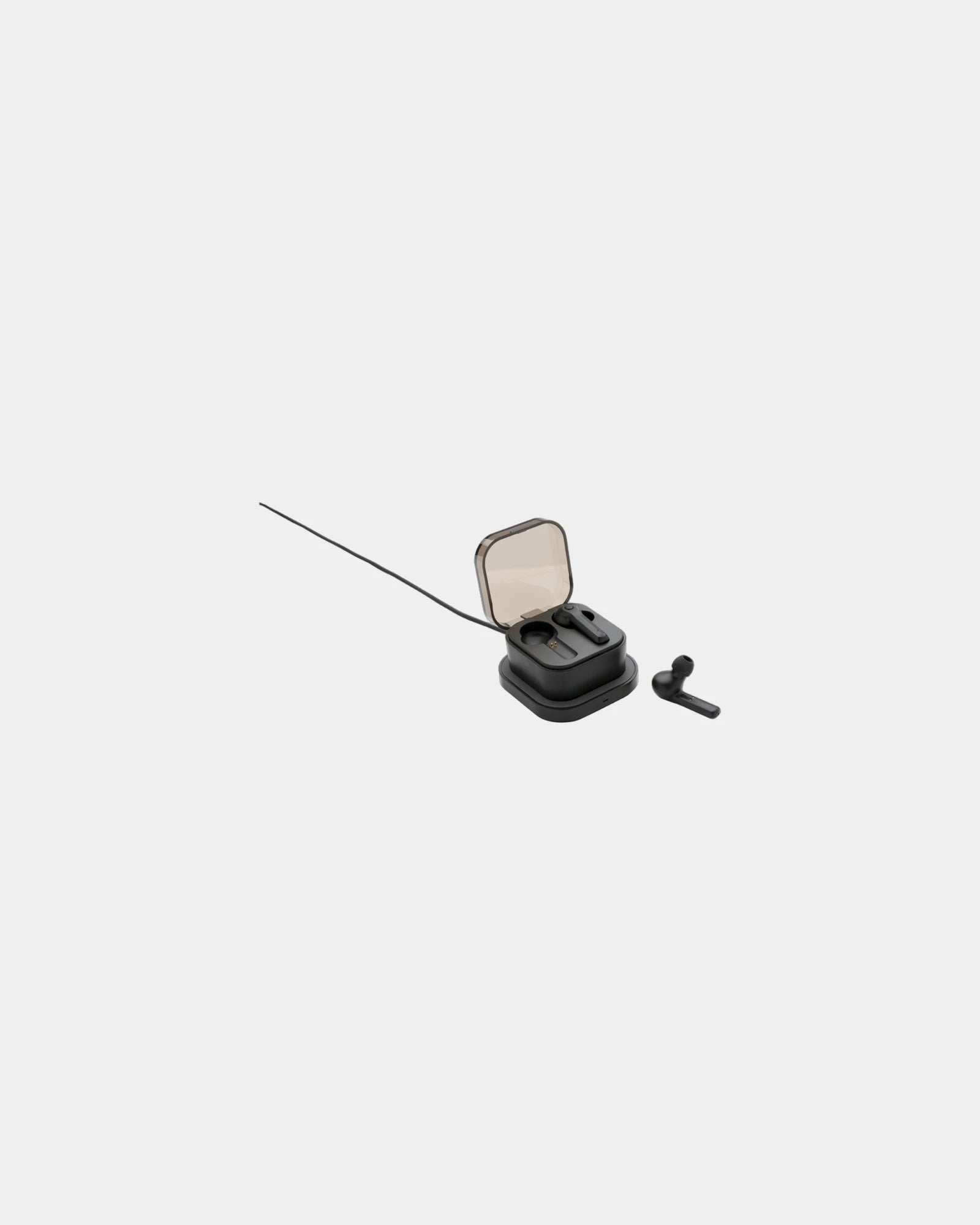 Auricolari wireless BT 5.0 con custodia da personalizzare - Nero