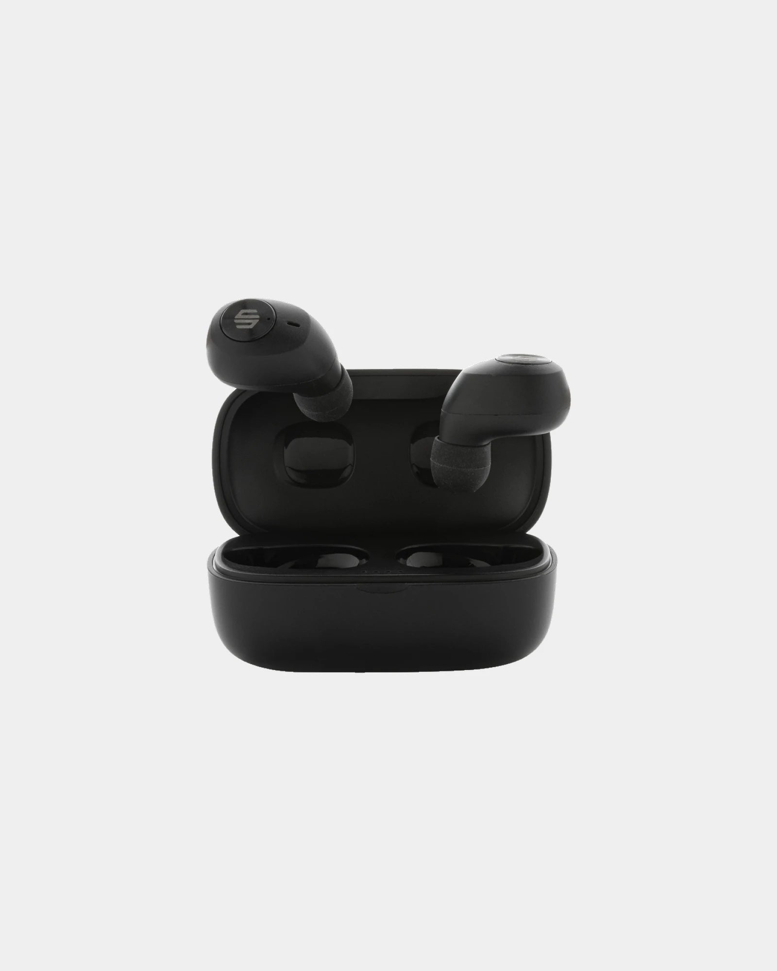 Auricolari plastica riciclata Palm Springs da personalizzare - Nero