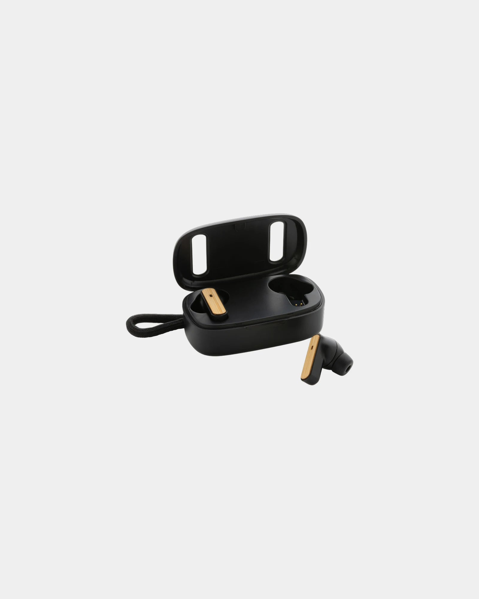 Auricolari riciclati RCS bambù BT 5.3 da personalizzare - Nero