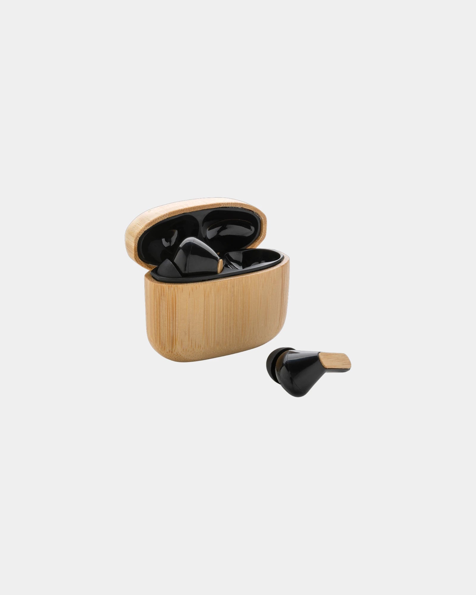 Auricolari riciclati RCS bambù BT 5.3 da personalizzare - Marrone