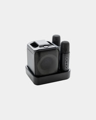Set karaoke doppio microfono ABS riciclato da personalizzare - Nero