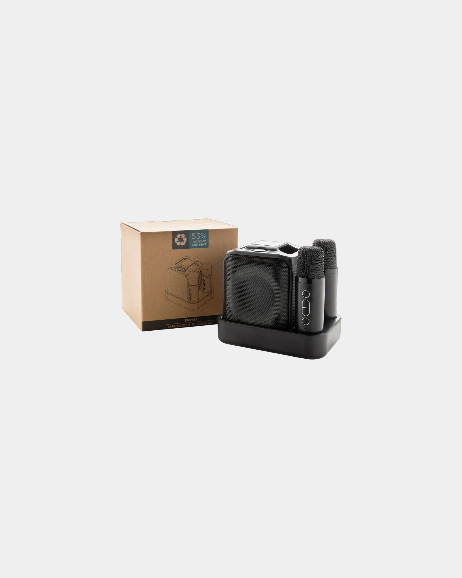 Set karaoke doppio microfono ABS riciclato da personalizzare - 7