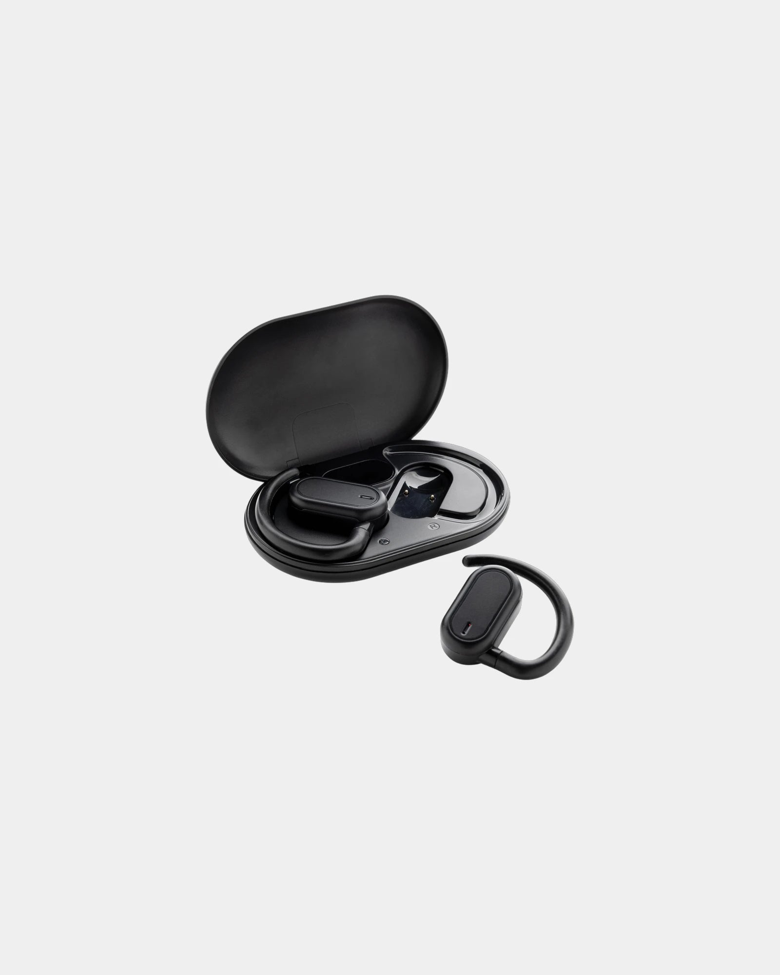 Auricolari a conduzione aperta plastica riciclata RCS da personalizzare - Nero