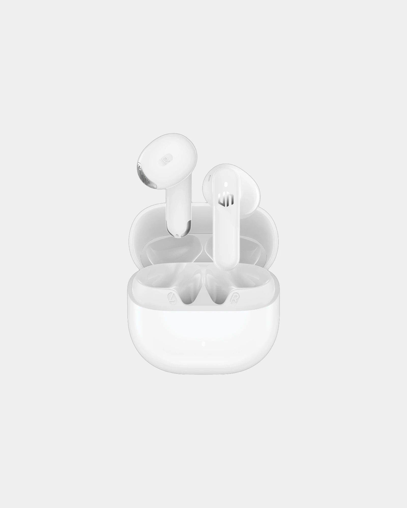 Auricolari plastica riciclata Santa Clara da personalizzare - Bianco