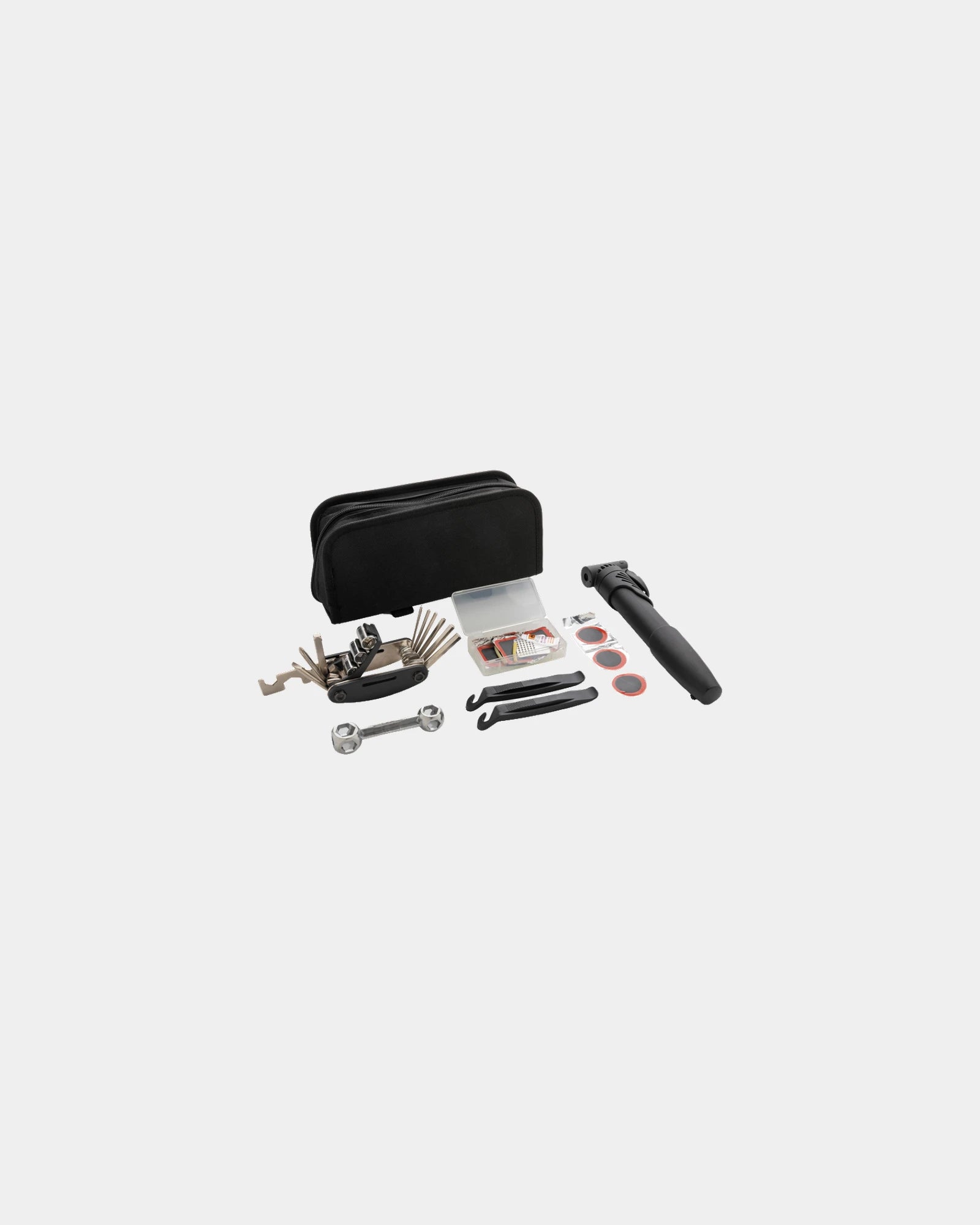 Kit riparazione bici 17 pezzi da personalizzare - Nero