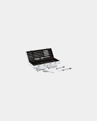 Set barbecue 12 pezzi acciaio inox personalizzato da personalizzare - Argento