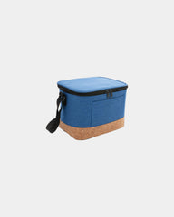 Borsa termica bicolore sughero da personalizzare - Blu