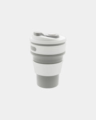 Mug pieghevole in silicone 350ml da personalizzare - Grigio