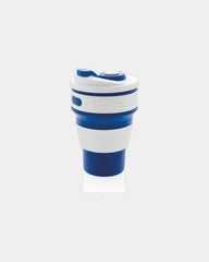 Mug pieghevole in silicone 350ml da personalizzare - Blu