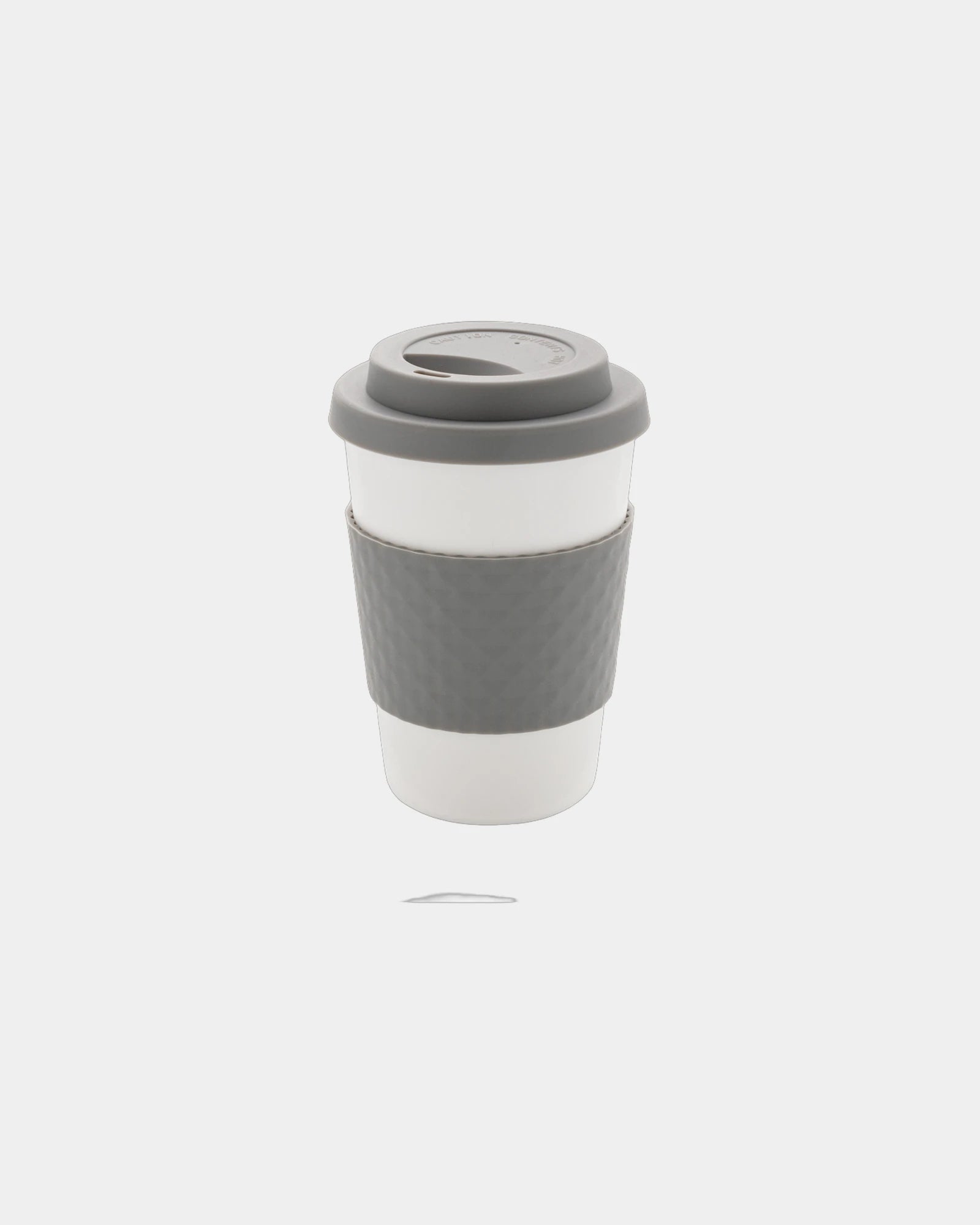Mug riutilizzabile PP 270ml con coperchio da personalizzare - Grigio