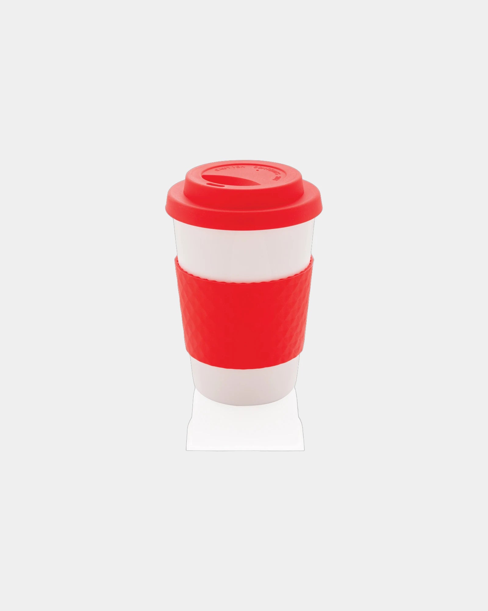 Mug riutilizzabile PP 270ml con coperchio da personalizzare - Rosso
