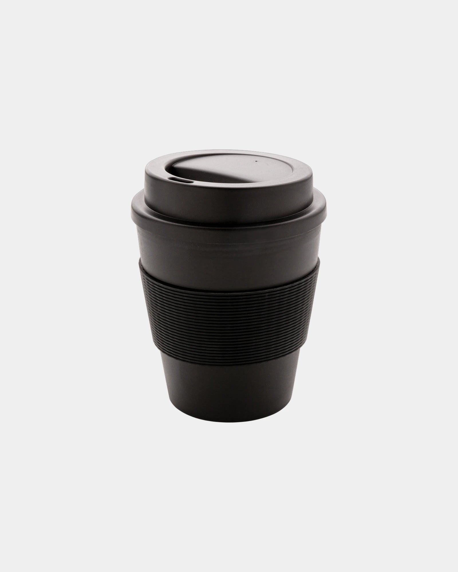 Mug PP riciclabile 350ml coperchio a vite da personalizzare - Nero