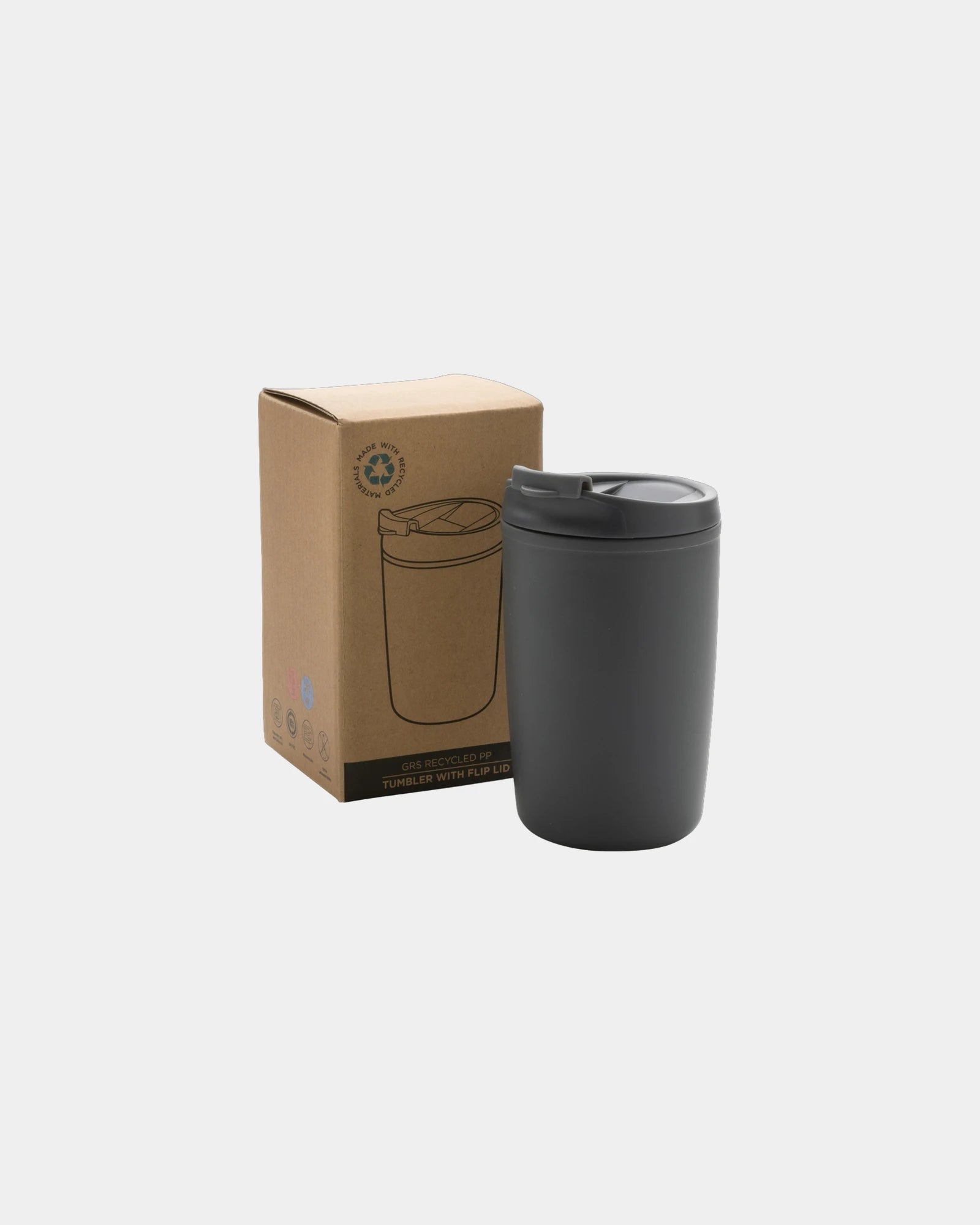 Mug PP riciclato GRS 300ml con coperchio da personalizzare - 5