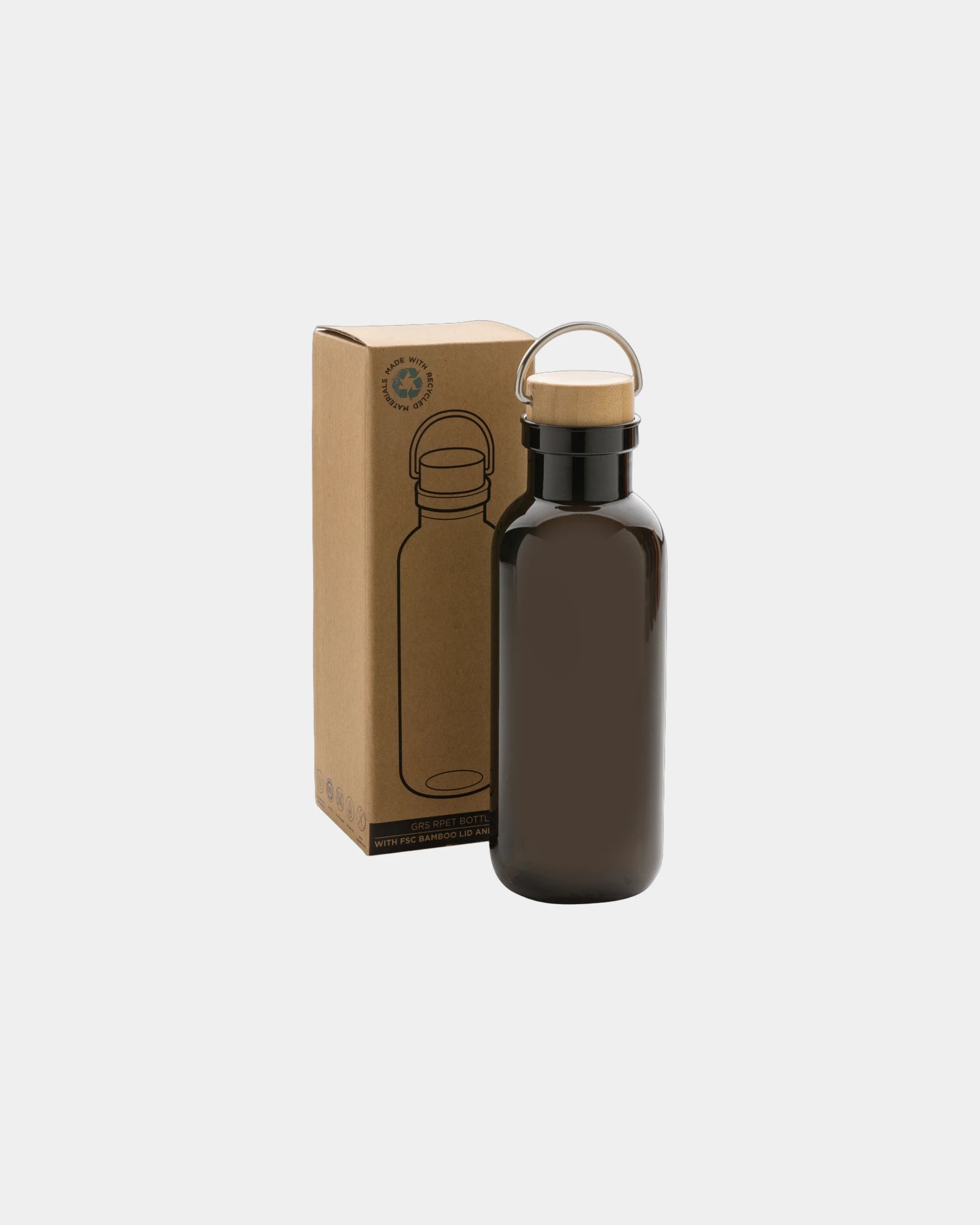 Borraccia RPET riciclato 680ml coperchio bambù da personalizzare - 10