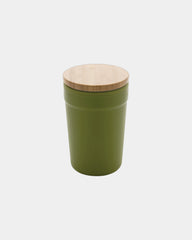 Mug PP riciclato GRS 300ml coperchio bambù da personalizzare - Verde