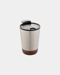 Tazza da caffè sughero e acciaio riciclato 300ml da personalizzare - Argento