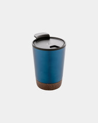 Tazza da caffè sughero e acciaio riciclato 300ml da personalizzare - Blu