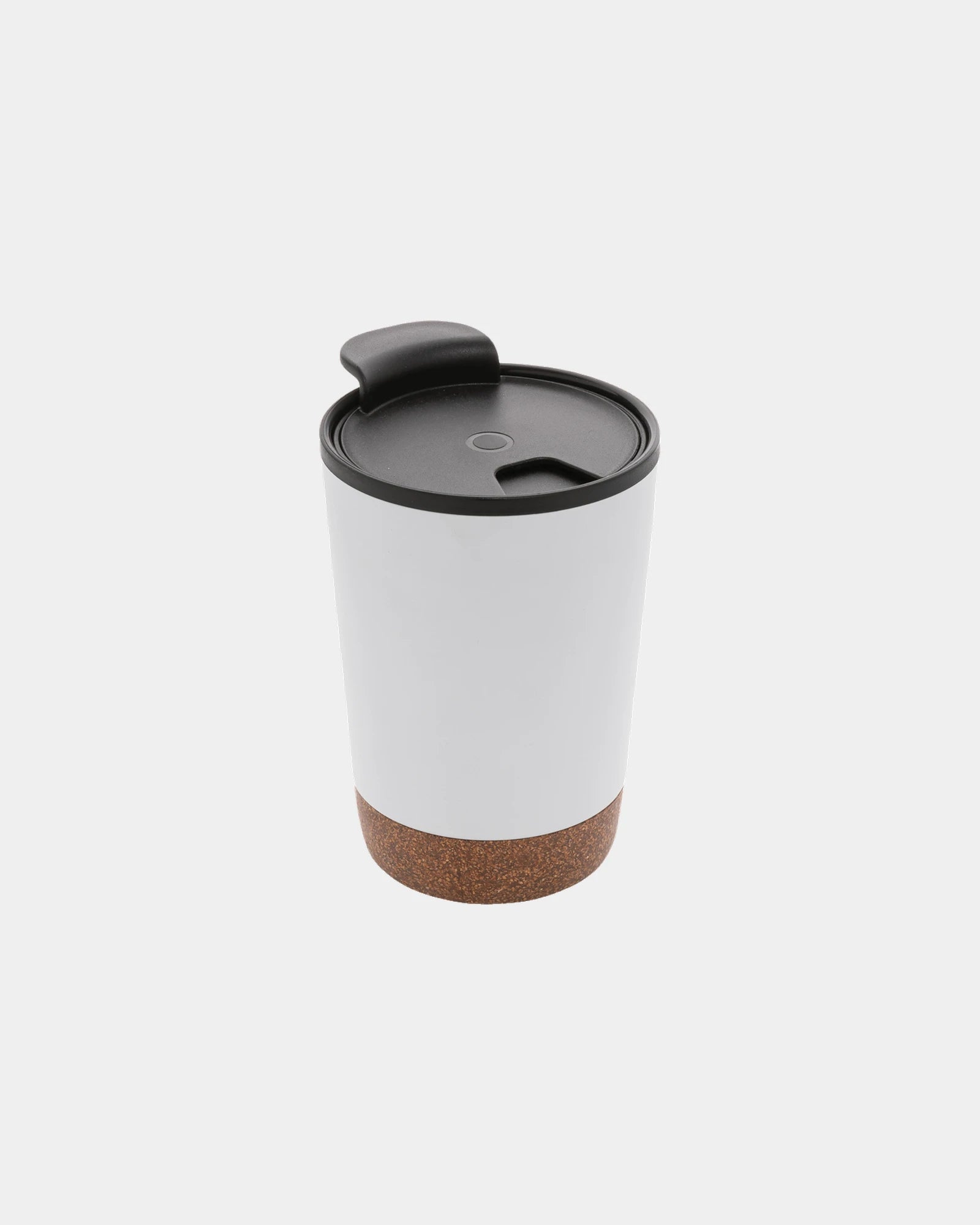 Tazza da caffè sughero e acciaio riciclato 300ml da personalizzare - Bianco