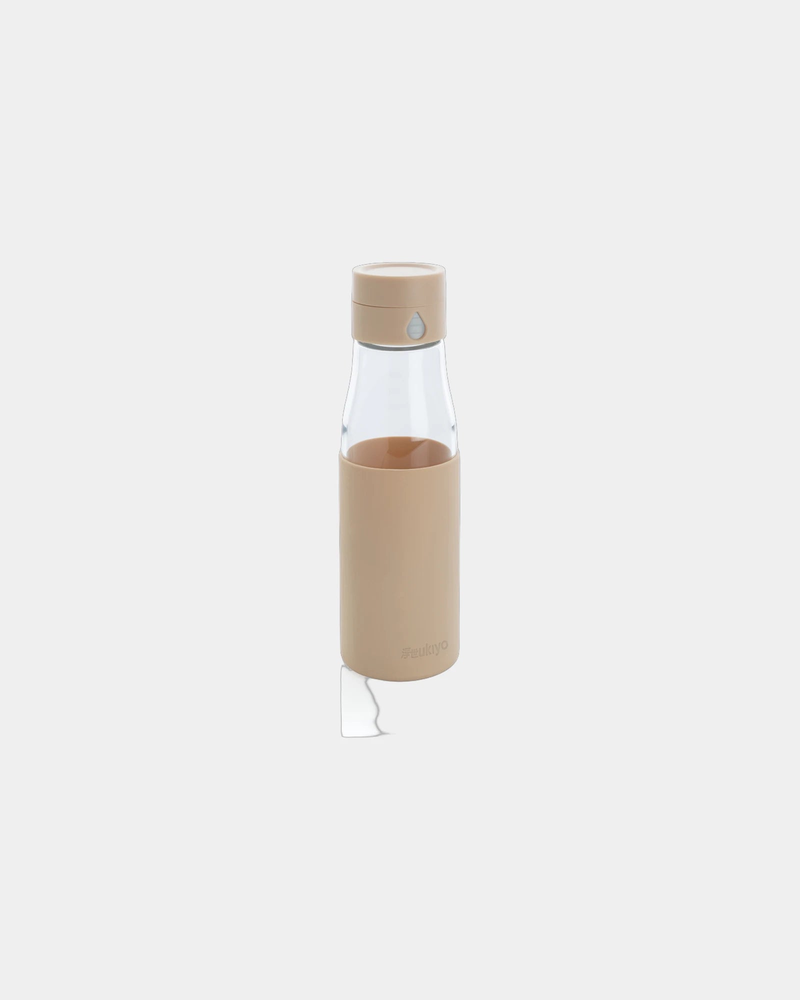 Borraccia vetro 600ml contometro da personalizzare - Marrone