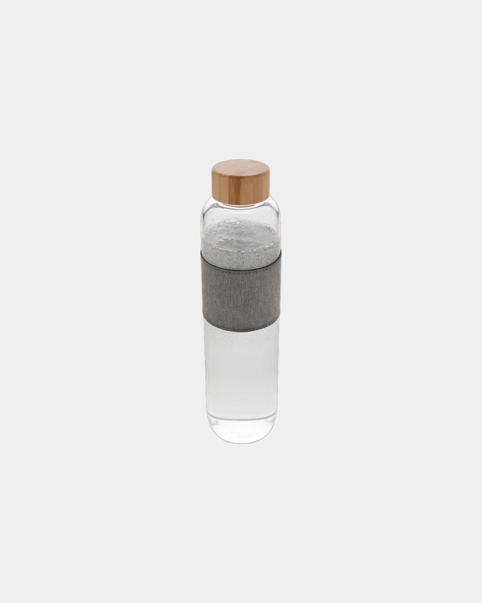 Borraccia vetro coperchio bambù 750ml da personalizzare - Trasparente