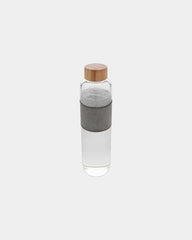 Borraccia vetro coperchio bambù 750ml da personalizzare - Trasparente
